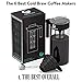 Coffee Gator Cold Brew Coffee Maker - 47 oz Iced Tea and Iced Coffee Maker and Pitcher with Borosilicate Glass Carafe, Filter - Black