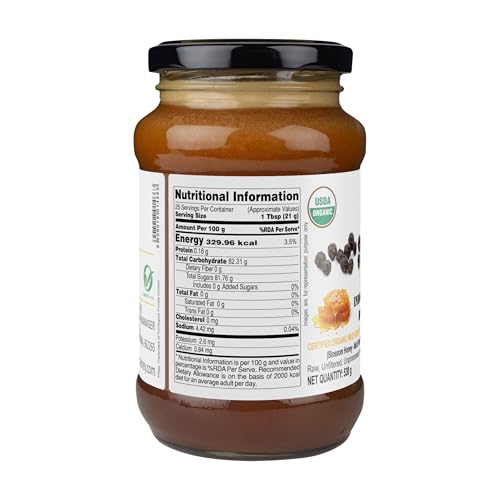 Miel orgánica sin filtrar con pimienta negra 500g miniatura 2