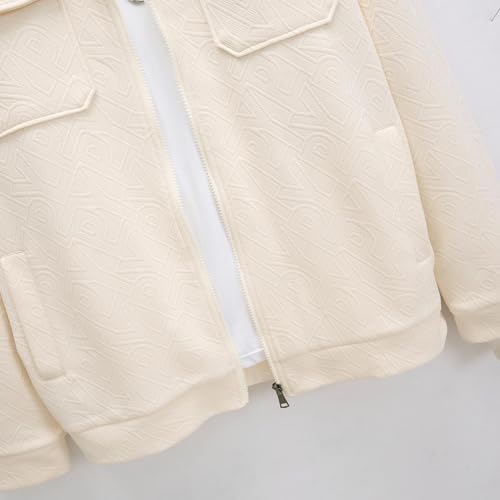 Mens Jacket Fall Winter Lapel Warm Retro Zip Up Long Sleeve Coat - image 7