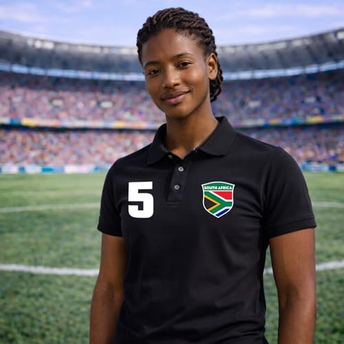 Camiseta de Sudáfrica para mujer personalizada con nombre para el Mundial 2026 4