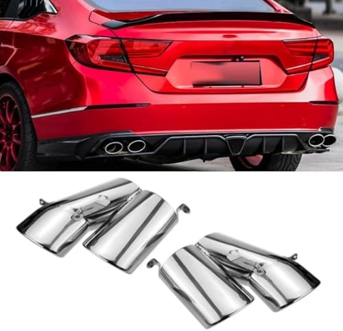 Car Tail Exhaust Pipe Quad Tip Muffler Exhaust Finisher For 2018-2022 Honda Accord Sport/EX-L/Touring