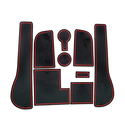 Alfombrilla para VW Golf 7 protectora antideslizante roja contra ruidos en consola
