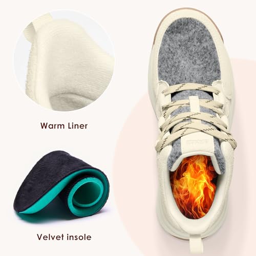 Image of AIRHAS Women's Winter Warm Snow Boots for Women Comfortable Water-Resistant Womens Ankle Boots Fashion Booties