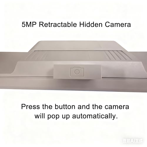 All in One Desktop Computer, 27" FHD Touchscreen I5-3380M CPU 8GB DDR3 256GB SSD 1920 * 1080 Screen, 5MP Retractable Hidden Camera, Wired Keyboard & Mouse