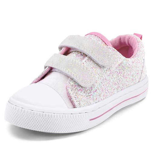 Image of K KomForme Toddler Sneakers Girls Shoes with Dual Hook and Loops | Comfortable, Lightweight
