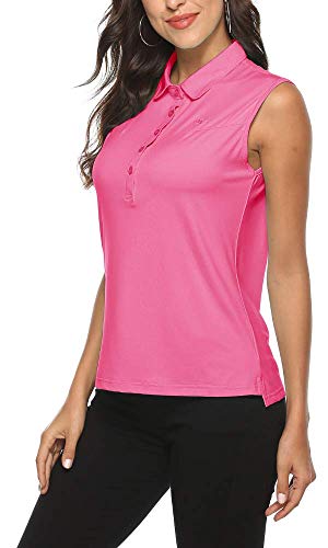 Image of AIRIKE Golf Polo Shirts for Women Sleeveless Summer Sports Athletic Fashionable Workwear-Quick Dry Womens Tank Tops