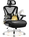 750lbs Big and Tall Office Chair,Heavy Duty Office Chair with 5D Flip Arms and Adjustable Lumbar Support, Ergonomic Mesh High Back Desk Chair, Ergonomic Executive Home Office Computer Chair