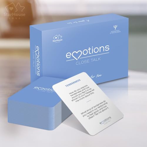 StarHouse Love Emotions Close Talk Couples Card Game Conversation Cards for Emotional Connection, Communication and Relationship Building, Date Night Game