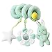 Eeneme Jouets suspendus en spirale pour animaux de compagnie, poussette bébé avec hochets en spirale, jouet suspendu au berceau avec peluches spirales pour poussette enfant fille