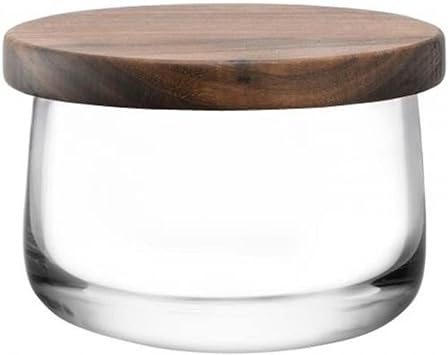 LSA CJ01 City Bowl & Walnut Lid 5in/H4.25in Clear