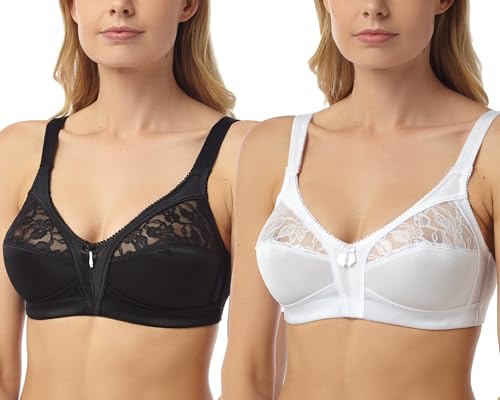 2 Pack Undercover Firm Control Soft Cup Bra BR404 Mixed 38E