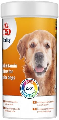 8in1 Multivitamin Tabletten Senior - zur Nahrungsergänzung bei älteren Hunden, 1 Dose (70 Tabletten)
