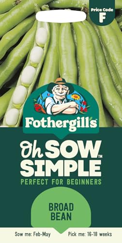 Fothergills Oh Sow Simple Broad Bean Vegetable Seeds Sow: MarJul Green