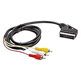 Câble péritel mâle/ 3 RCA D2 Diffusion Câble péritel mâle / 3 RCA 1.50m Fonctionne dans Les 2 Sens