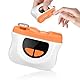Elektrischer Nagelknipser, 3 in 1 Automatisch Schneidend und Schleifend + Aufbewahrung von Nagelresten mit LED-Licht, 3 Geschwindigkeiten Nagelschneider für Babys, Erwachsene Und Senioren - Orange