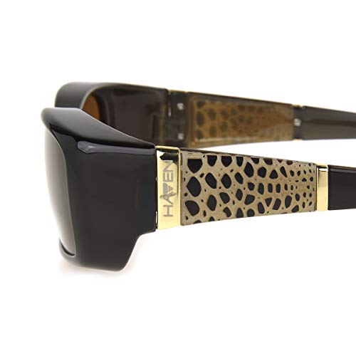 Dioptics Women's Haven Freesia Fits Over Sunglasses Polarized Rectangular, Brown, 57 mm + 02