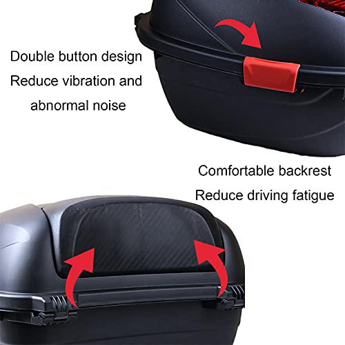 Baúl para motocicleta touring con compartimento de casco de 30l 4