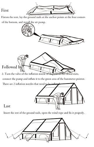 Carpa Inflable para Camping con Ventilación y Protección miniatura 6