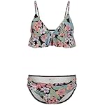 Billabong Girls Two-Piece Bikini Swimsuit Set, UPF 50+ Sun Protection, Quick-Dry Bathing Suit