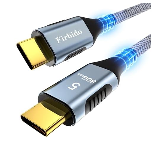 Firbido 5FT for Thunderbolt 5 Cable, High Speed 80Gbps, 120Gbps Bandwidth, PD 240W, 16K@60Hz, 8K@165Hz, 4K@540Hz for Thunderbolt 4, iPhone 17, Razer Blade, SSD, USB4, Mac mini M4