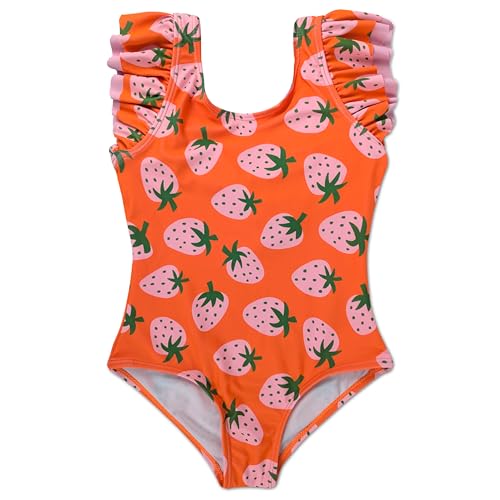 Portakal One Piece Swimsuit for Girls Cute Swimwear Bathing Suit Swimwear for 3-12 Years