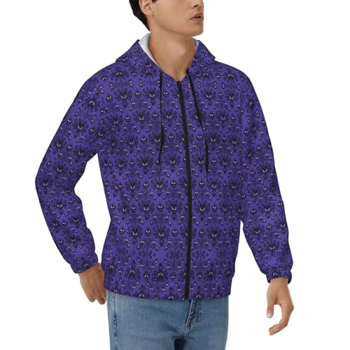 Haunted Mansion Men Spring Hoodies Casual Hoodies With Zip Pockets Full Zip Sweatshirt Sports Hooded Jacket - Main Image