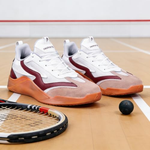 Image of Impakto para X Court Men's Sneakers | Lightweight & Cushioned Insole | Lace-Up Shoes for Casual Outings,Walking & Gym | Anti-Skid Rubber Sole for Non-Marking Activity