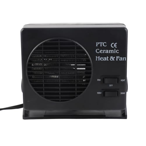 VOBOR 12 V, 300 W, Keramik-Heizlüfter Fürs Auto, Tragbarer Fahrzeugheizer und -entfroster mit Verstellbarer Montagehalterung für Sofortige Wärme...