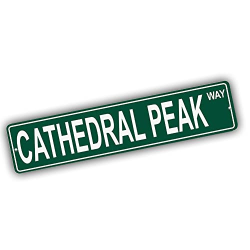 Brotherhood Aluminum Street Sign for Cathedral Peak - Alaska Man Cave Decor