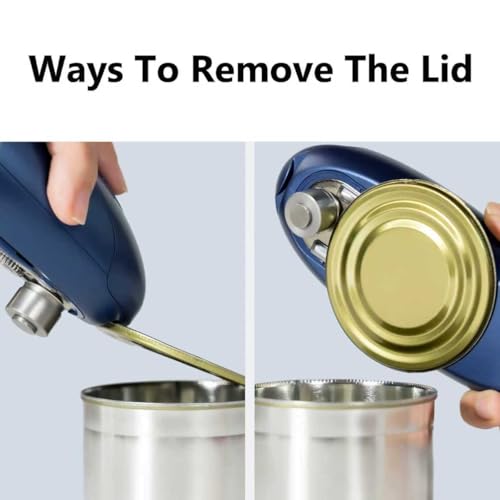 AidFree Automatic Electric Can Opener for Seniors for Kitchen:Anyone can Hands Free,One Touch Opener,Durable Blades,Rechargeable, Smooth Edge, Lightweight Small Size, Blue by AidFree - Used condition - Image 5