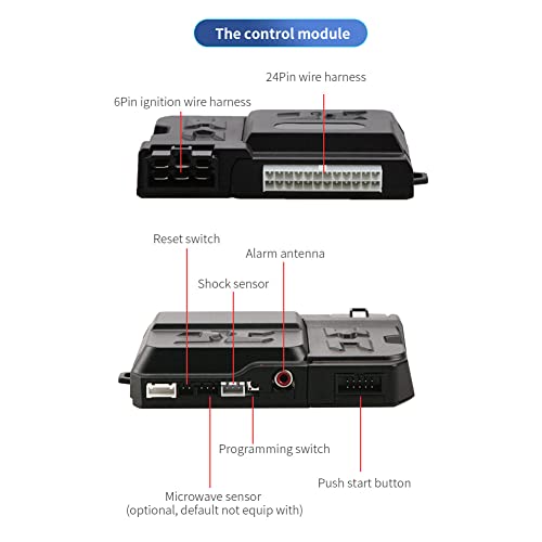 Easyguard Ec207-M9-Sr 2 Way Car Alarm Security Kit With Lcd Pager Display Push Start Button Remote Engine Timer Engine Start With Siren Dc12V #TOP3
