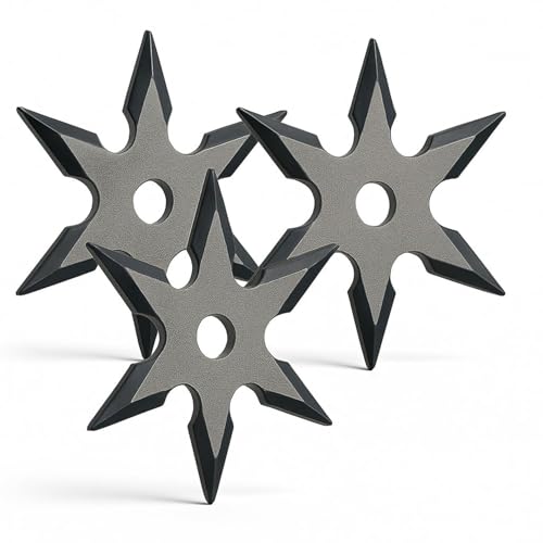 Image of Plastic Ninja Star Toy Set - Pack of 5 Safe ABS Throwing Shuriken for Kids | Anime-Inspired Roleplay & Cosplay | Durable, Lightweight, Party Favors | Boys & Girls Outdoor Toys