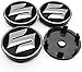 4 Pièces 56mm Voiture Cache-moyeux pour Suzuki Grand Vitara SX4 Swift Jimny Kizashi Liana, Remplacement Centre Roue Caps, Antirouille Capuchon de Hub de Voiture DéCoration Accessoires