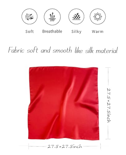 Scarf Satin Square Neck Head Scarf for Women solid color square scarf handkerchief purse scarf headband3