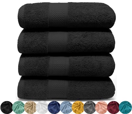 LEBENGOOD-Juego de Toallas Lavabo, Manos Algodón Premium, 550gsm, 4 Piezas (50x90), Extra Suaves, Absorbentes y...