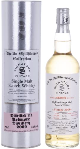 Signatory Vintage ARDMORE 11 Years Old The Un-Chillfiltered 2009 46% Vol. 0,7l in Giftbox