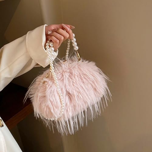 Image of Feather Purse Clutch For Women Ostrich Feather Handbag Shoulder Crossbody Evening Bag | Feather Purse