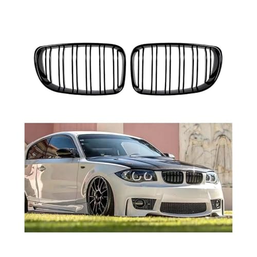 Rejilla riñón para coche Serie 1 E81 E87 E82 E88 en fibra de carbono 2