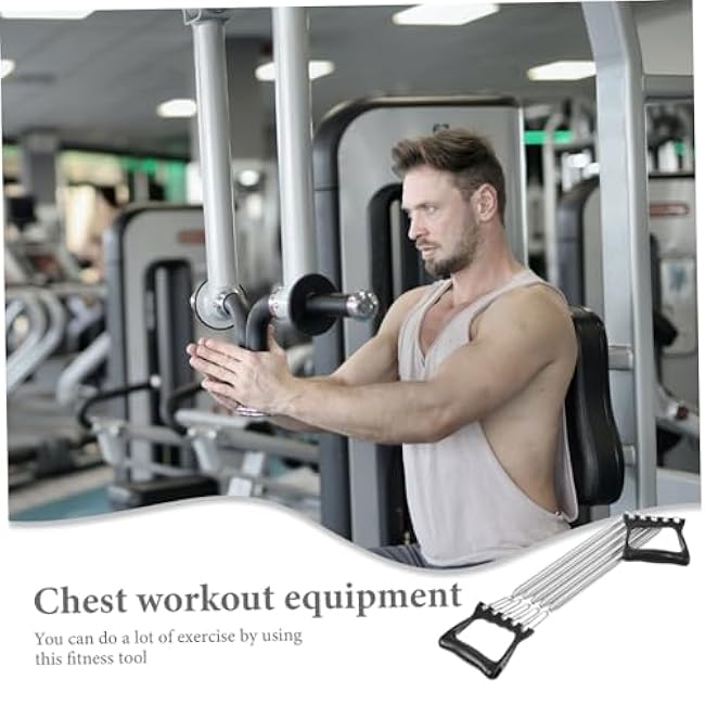 Detachable Chest Expander Exercise Handle Spring Steel Fitness Tool for Men