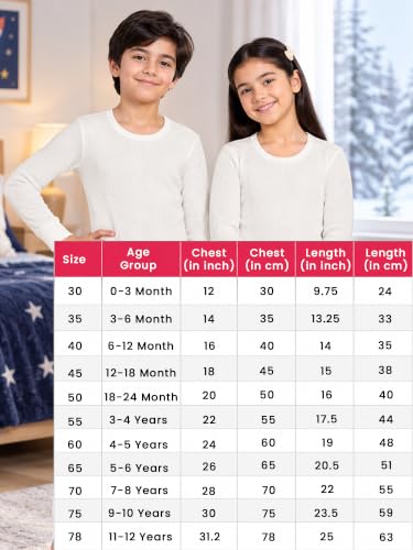 Image of BODYCARE Unisex Polycotton Slim Fit Thermal Tops Round Neck Full Sleeves Pack Of 1