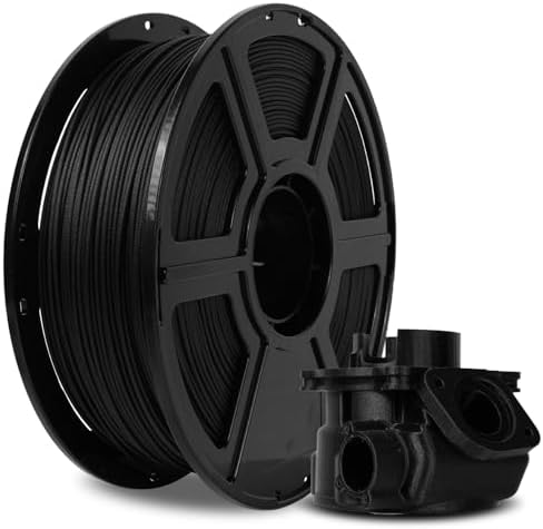FLASHFORGE Carbon Fiber PETG Filament 1.75mm, Carbon Fiber PETG 3D Printer Filament, 1KG Spool Dimensional Accuracy +/- 0.02mm, Lightweight & Heat-Resistant & Moisture Free (Black)