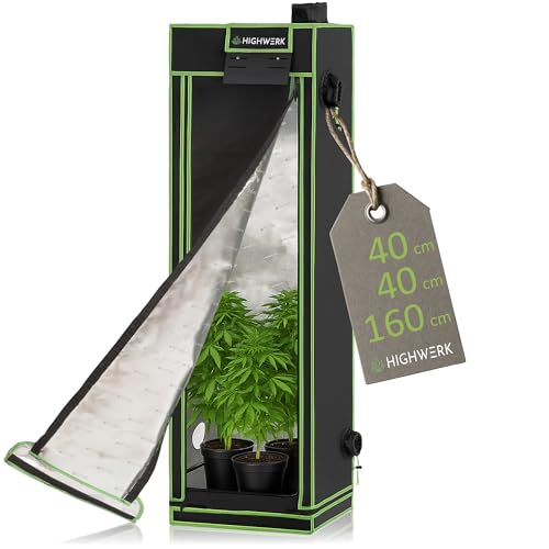 Melko Growbox 40x40x120 cm Growschrank Growzelt Zuchtzelte Zuchtschrank für Homegrowing Pflanzenzucht Ganzjährige Pflanze, Lichtdicht und Wasserdicht 14 HIGHWERK Growzelt 40 x 40 x 160 cm | Indoor Grow Tent für Pflanzenzucht | schwarz grün | Growbox, Homegrow, Growschrank | Zuchtzelt, Pflanzenzelt, Anzuchtzelt, Gewächshaus, Indoor Garden