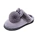 Dasongff Chaussons Femme Hiver Fantaisie Lapin Mignon Pantoufles Fermées Peluche Chaussons IntéRieur Chaud Confort Mousse Mémoire Antidérapant Chaussures pour Femmes Intérieur Extérieur