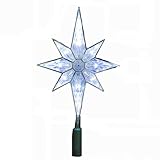 Kurt Adler 10-Light 10-1/2-Inch Clear LED 8-Point Star Treetop