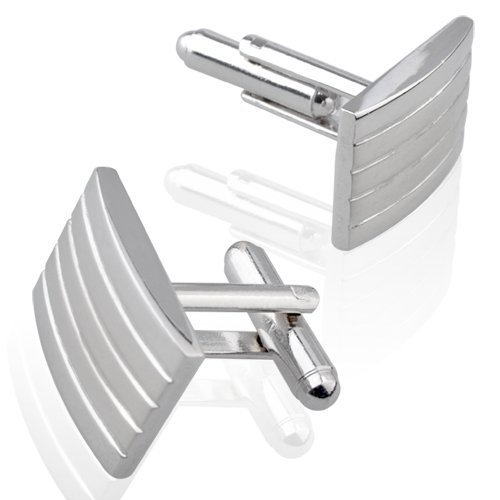 Froomer Coppia di Gemelli per Polsini, da Uomo, in Argento