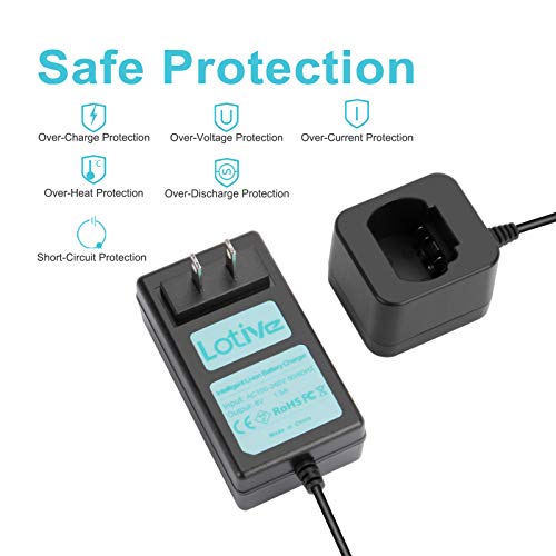 Lotive 2 Packs 8V 1500mAh Lithium-ion Battery Replace for Dewalt 8V Battery DCB080 and Fit for Dewalt DCB095 DCF680 DCF680G2 DCF680N1 DCF680N2 DCF682 DCL023 DW4390 with one charger