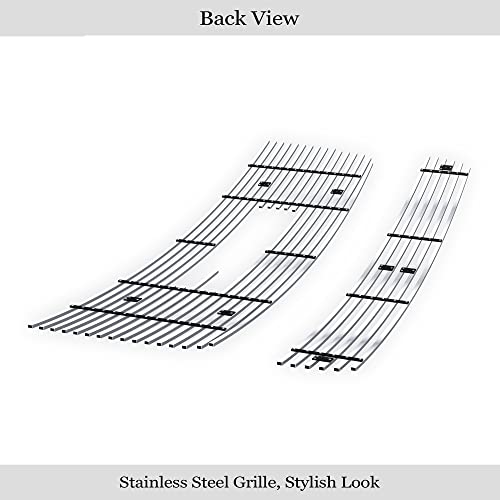 Aps Compatible With Gmc Sierra 1500 2007-2012 New Body Style Stainless Steel Chrome Polished 8X6 Horizontal Billet Grille Insert Combo G67861S #TOP2