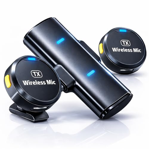 Image of Wireless Lavalier Microphone with Type-C Receiver, Plug & Play Clip-On Mic for Mobile, Noise Reduction, Rechargeable TX, Vlogging, YouTube, Interview, Online Class,Instagram Reels