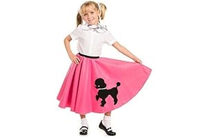1950s Girls Poodle Skirt with Musical Note Scarf