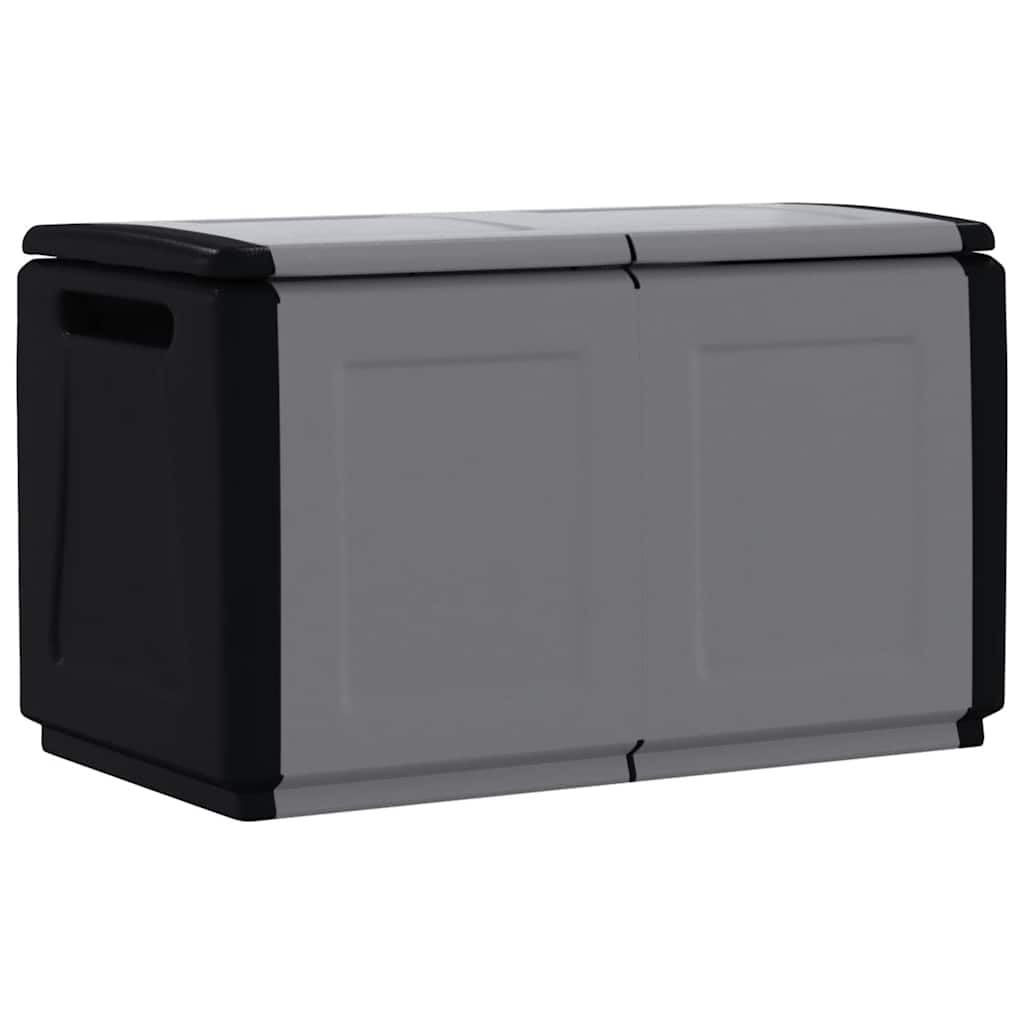 Garten-Aufbewahrungsbox 96x53x57 cm 230 L Dunkelgrau Schwarz Wetterfeste Aufbewahrungsbox für Auflagen und Kissen mit UV-Schutz und Stauraum